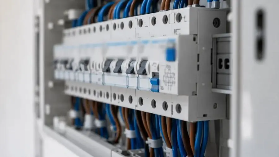 Tablero eléctrico con térmicas y disyuntores normalizados